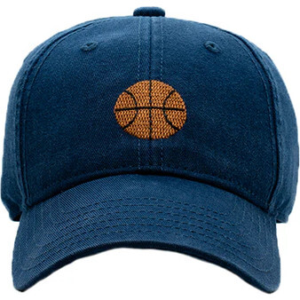 Basketball Baseball Hat, Navy - Hats - 1