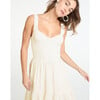 Women's Short Josephina Dress, Chalk - Dresses - 3