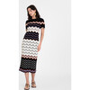 Women's Leighton Knit Dress, Black Cream Multi - Dresses - 2