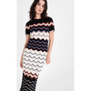 Women's Leighton Knit Dress, Black Cream Multi - Dresses - 3