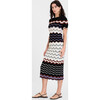 Women's Leighton Knit Dress, Black Cream Multi - Dresses - 4