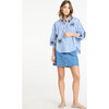 Women's Davina Top, Medium Oxford Blue/Optic White - Blouses - 2