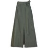 Women's Hudson Skirt, Olive Linen - Skirts - 1 - thumbnail