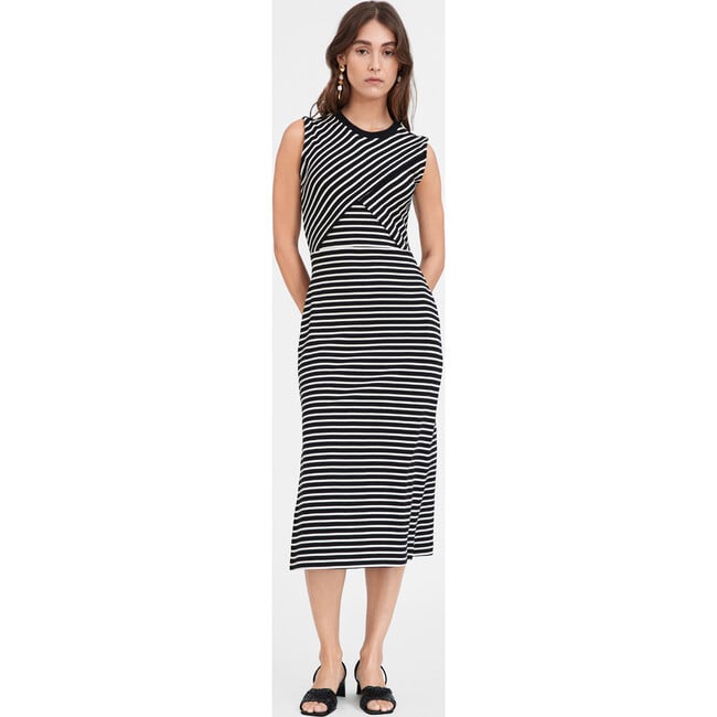 Women's Hayden Dress, Black/Cream - Dresses - 2