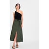 Women's Hudson Skirt, Olive Linen - Skirts - 2