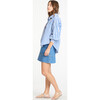 Women's Davina Top, Medium Oxford Blue/Optic White - Blouses - 4