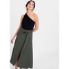 Women's Hudson Skirt, Olive Linen - Skirts - 3