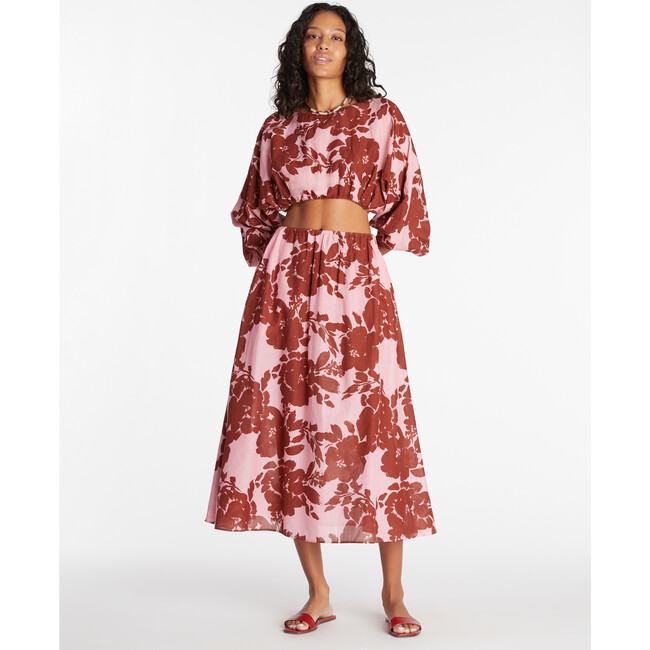 Women's Sienna Skirt, Peony/Brandy Shadow Multi - Cover-Ups - 2