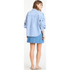 Women's Davina Top, Medium Oxford Blue/Optic White - Blouses - 5
