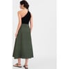 Women's Hudson Skirt, Olive Linen - Skirts - 5