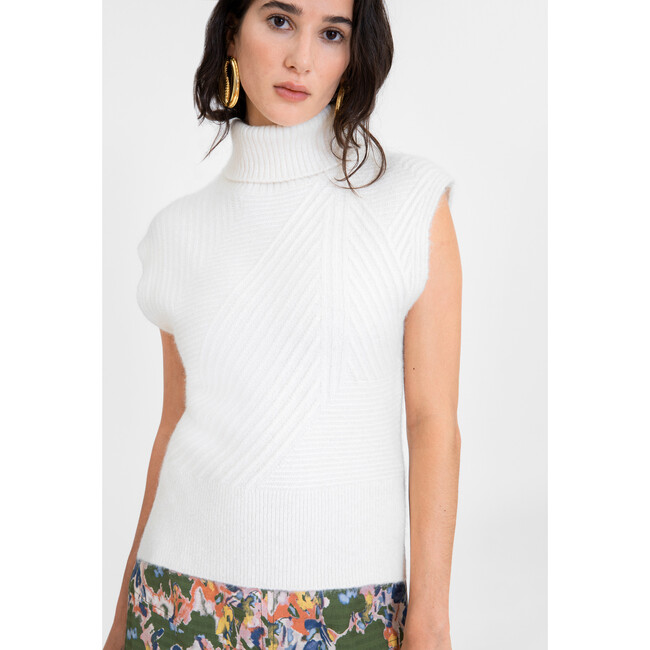 Women's Aaron Knit, Cream - Sweaters - 3