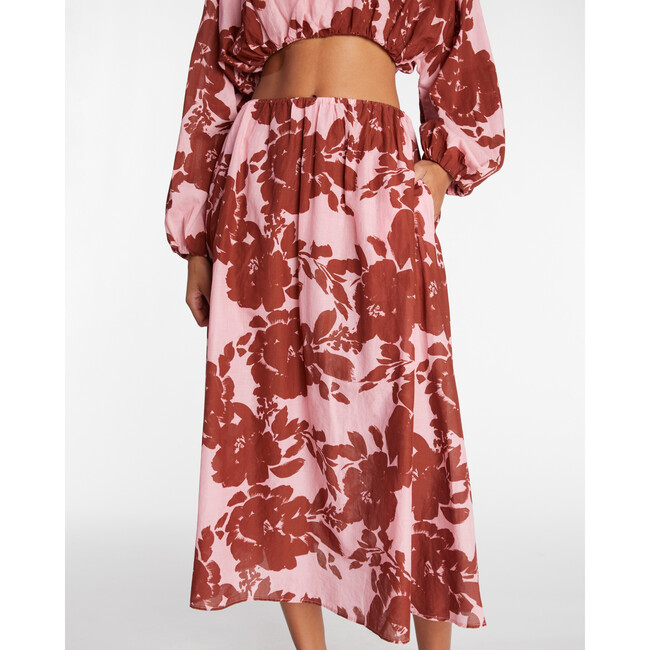 Women's Sienna Skirt, Peony/Brandy Shadow Multi - Cover-Ups - 3