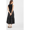 Women's Crew Neck Josephina Dress, Black - Dresses - 5