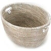 Mbare Oval Storage Basket Monochrome White Large - Storage - 1 - thumbnail