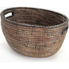 Mbare Oval Storage Basket Monochrome Black Large - Storage - 1 - thumbnail
