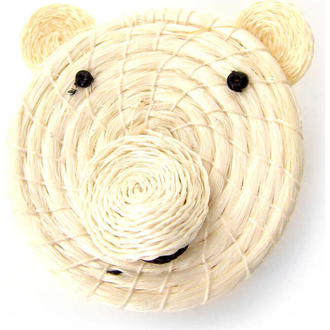 Mbare Lidded Basket Polar Bear