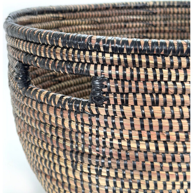 Mbare Oval Storage Basket Monochrome Black Large - Storage - 3