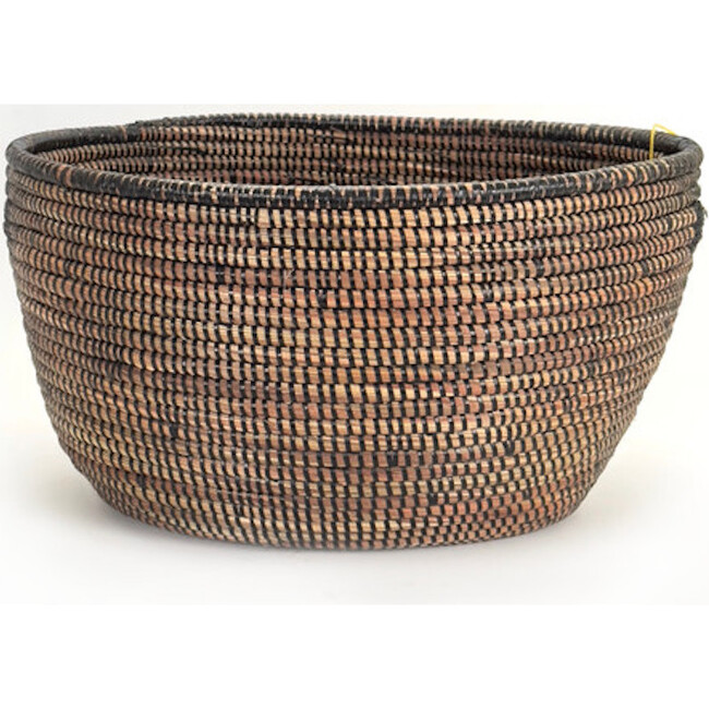 Mbare Oval Storage Basket Monochrome Black Large - Storage - 4