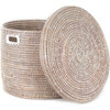 Mbare Flat Lid Storage Basket Monochrome White Low Storage - Storage - 2