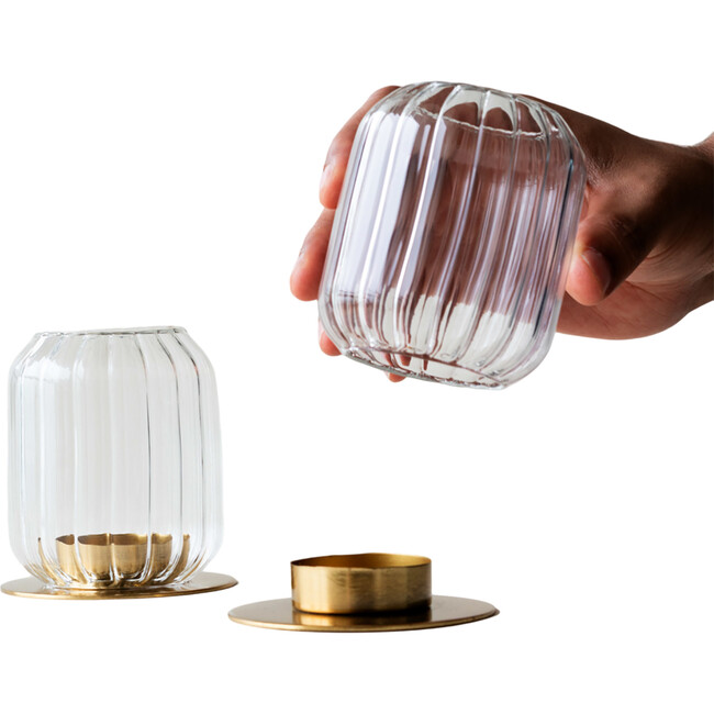 Fleck Kira Glass Lantern, Set of 2