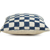 Casa Amarosa Checkered Block Printed Pillow With Insert, Indigo - Decorative Pillows - 3