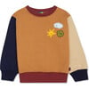 Patches Kid Sweatshirt, Mud Multi - Sweatshirts - 1 - thumbnail