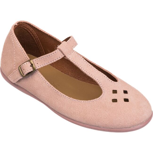 Suede T-Bar, Rose - Flats - 3