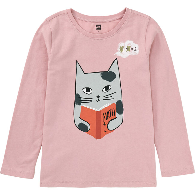 Tea Collection x Maisonette Smarty Cat Double Sided Tee, Zephyr