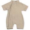 Zimmi Kimono Style High Neck Onesie, Sand - One Pieces - 1 - thumbnail