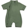 Zimmi Kimono Style High Neck Onesie, Moss - One Pieces - 1 - thumbnail