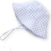 Vali Gingham Adjustable Tie Bucket Hat, Azure - Hats - 1 - thumbnail