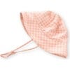 Vali Gingham Adjustable Tie Bucket Hat, Apricot - Hats - 1 - thumbnail