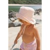 Vali Gingham Adjustable Tie Bucket Hat, Apricot - Hats - 2