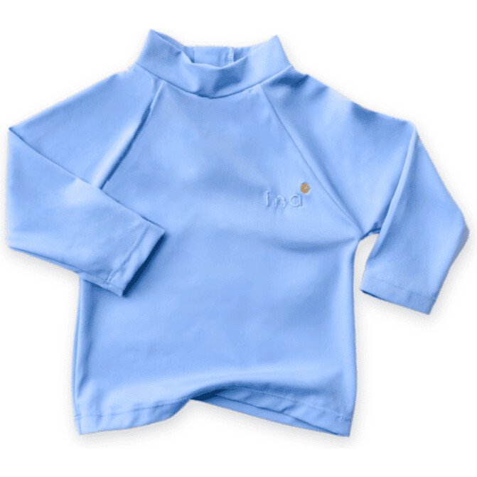 Nella High Neck Long Sleeve Rash Shirt, Powder Sky - Rash Guards - 1