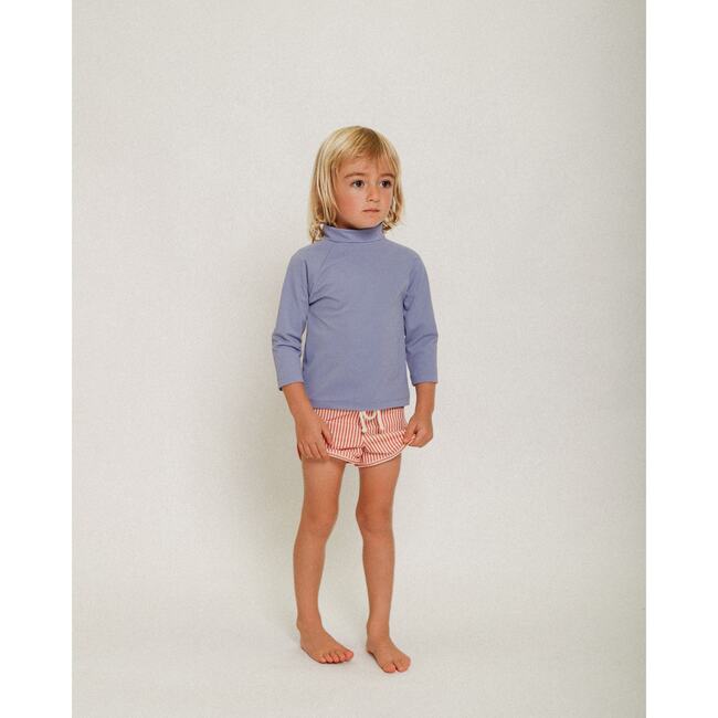 Nella High Neck Long Sleeve Rash Shirt, Blueberry - Rash Guards - 2