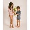 June High Neck Long Sleeve One-Piece Swimsuit, Rose - One Pieces - 2