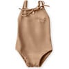 Aurelia Adjustable Strap One-Piece Swimsuit, Warm Pecan - One Pieces - 1 - thumbnail