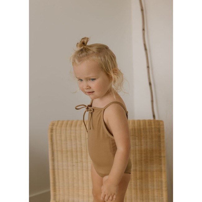 Aurelia Adjustable Strap One-Piece Swimsuit, Warm Pecan - One Pieces - 2