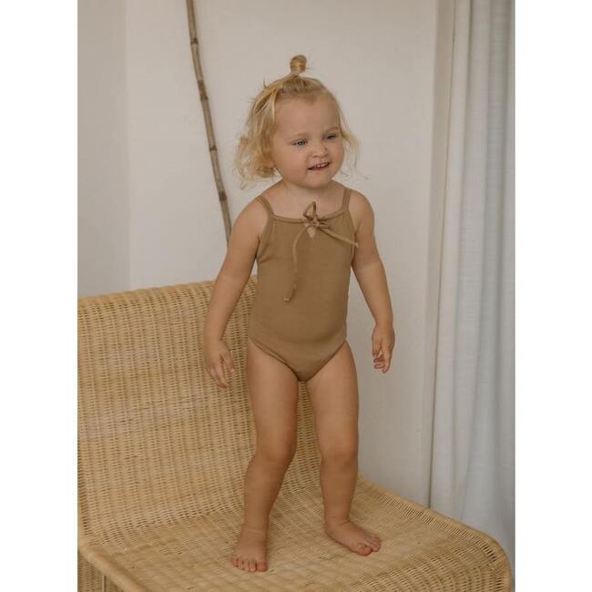 Aurelia Adjustable Strap One-Piece Swimsuit, Warm Pecan - One Pieces - 3