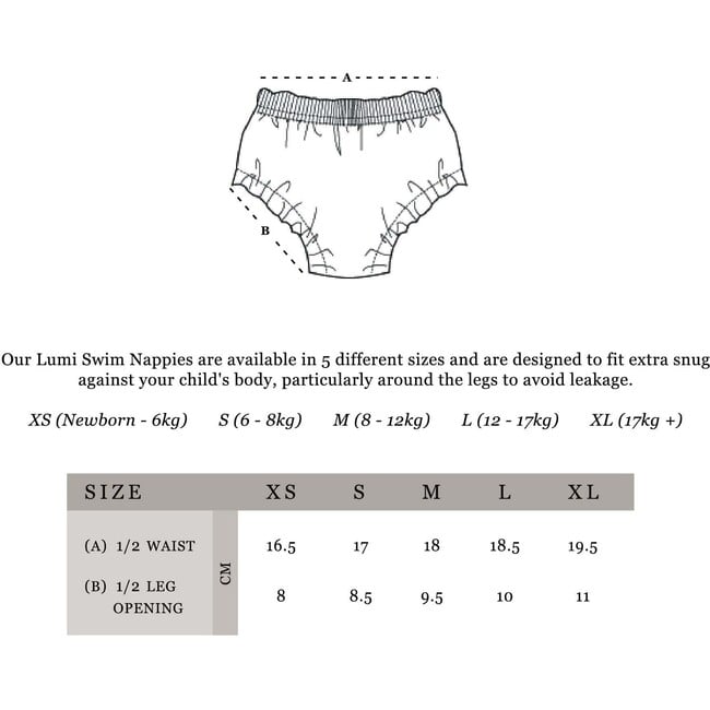 Baby's Lumi Swim Extra Snug Nappy Brief, Sand - Swim Trunks - 3