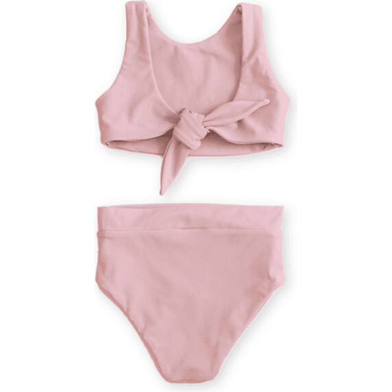 Arla Crop Top & High Waist 2-Piece Bikini, Rose - Ina Swim