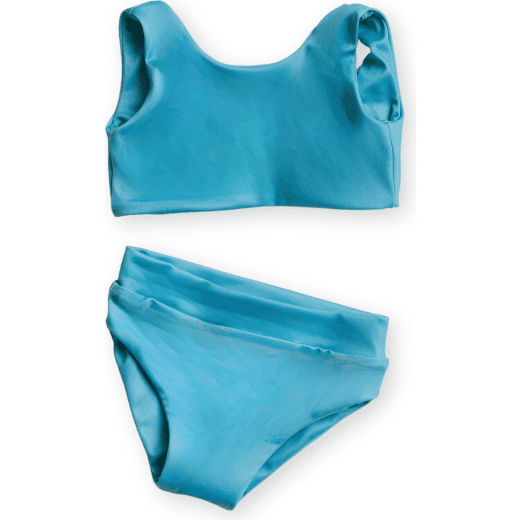 Arla Crop Top & High Waist 2-Piece Bikini, Mint - Two Pieces - 1
