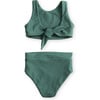 Arla Crop Top & High Waist 2-Piece Bikini, Moss - Two Pieces - 1 - thumbnail