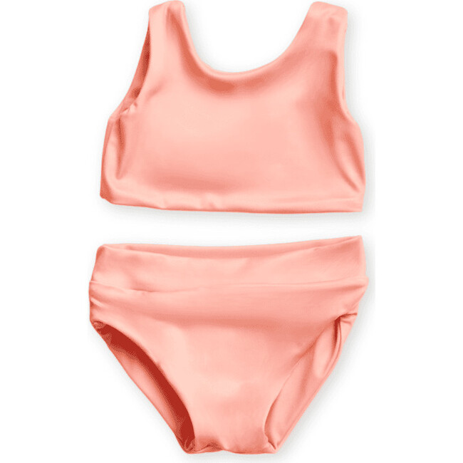 Arla Crop Top & High Waist 2-Piece Bikini, Apricot