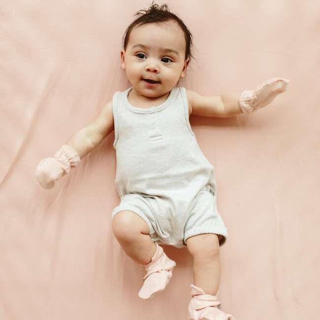 Stay On Baby Mitts & Boots Set, Rose - Mixed Accessories Set - 4