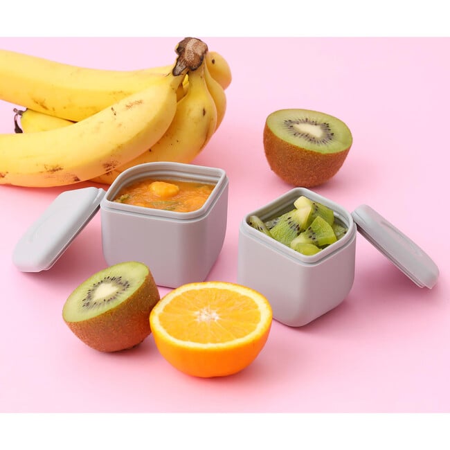 GrowBento All Ages Bento Box, Snow & Dove Grey