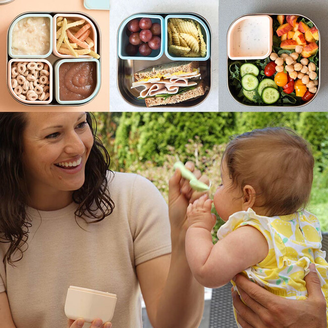 GrowBento All Ages Bento Box, Snow & Dove Grey - Food Storage - 3