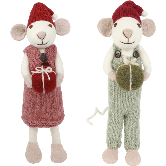 Large Mice with Presents, Set of 2