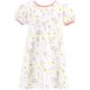 Sofia Racket Print Swing Dress, White - Dresses - 1 - thumbnail