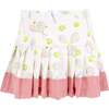 Serena Racket Print Skort, White - Skirts - 1 - thumbnail